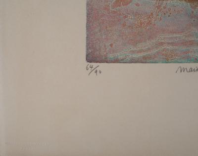 Shoichi HASEGAWA : Maison laqué, 1977 - Gravure originale signée au crayon 2