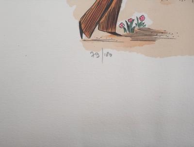 Raymond PEYNET : Les amoureux dans le parc, 1990 - Lithographie originale signée au crayon 2