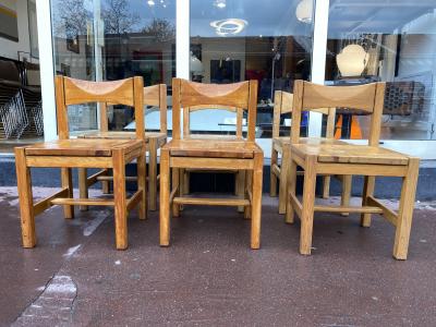 Ilmari TAPIOVAARA - Suite de 6 chaises et un banc - Modèle Hongisto, vers 1960 2