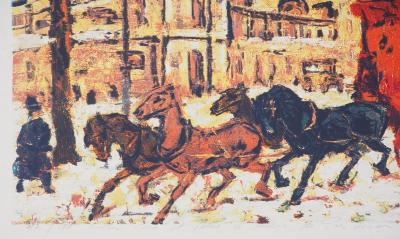 Henry Maurice D’ANTY : Balade en calèche - Lithographie originale signée au crayon 2