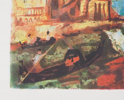 Henry Maurice D’ANTY : Vue de rivière - Lithographie originale signée au crayon 2