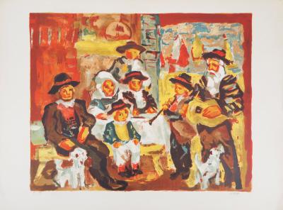 Henry Maurice D’ANTY : Jour de fête en Bretagne - Lithographie originale signée au crayon 2
