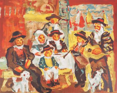 Henry Maurice D’ANTY : Jour de fête en Bretagne - Lithographie originale signée au crayon 2