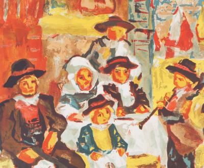 Henry Maurice D’ANTY : Jour de fête en Bretagne - Lithographie originale signée au crayon 2