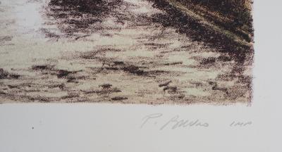 Pierre BRUNO  - Au quai de la seine - Lithographie originale signée au crayon 2