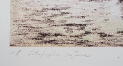 Pierre BRUNO  - Au quai de la seine - Lithographie originale signée au crayon 2