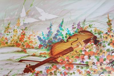 Raymond POULET - Le printemps de Vivaldi  I, 1980 - Lithographie originale signée au crayon 2