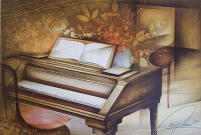 Raymond POULET - L’automne de Vivaldi  I, 1980 - Lithographie originale signée au crayon 2