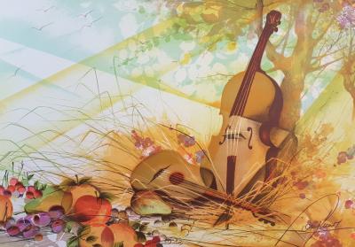Raymond POULET - L’été de Vivaldi II, 1980 - Lithographie originale signée au crayon 2