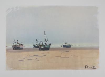 Albert BRENET : Bretagne : Coutumes, Marines et Paysages, 1977 - Pochette de six héliogravures originales signées 2