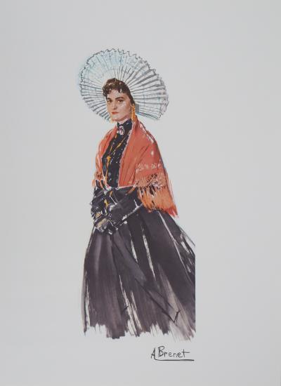 Albert BRENET : Bretagne : Coutumes, Marines et Paysages, 1977 - Pochette de six héliogravures originales signées 2