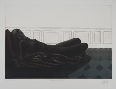 Michel MATHONNAT : Pour une inconnue - Gravure originale signée au crayon 2