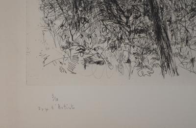 Jean COMMERE : Balade dans le bois - Gravure originale signée au crayon 2