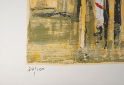 Michel JOUENNE : Les gondoles de Venise - Lithographie originale signée 2