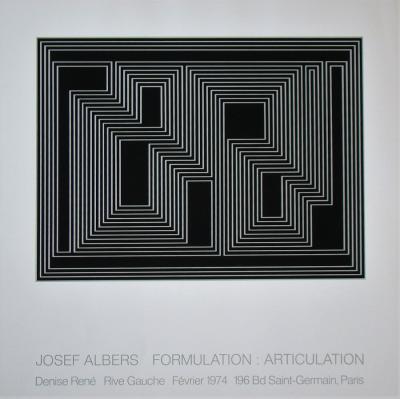 Josef ALBERS - Formulation : Articulation, 1974 - Plaque originale d’exposition 2