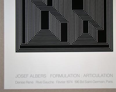 Josef ALBERS - Formulation : Articulation, 1974 - Plaque originale d’exposition 2