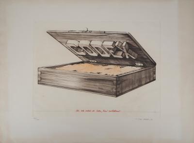 Titus CARMEL: Codex, 1972 - Original signed etching 2