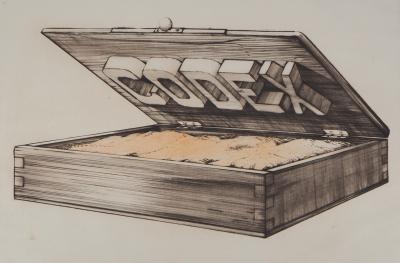 Titus CARMEL: Codex, 1972 - Original signed etching 2