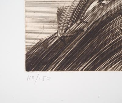 Claude WEISBUCH : Portrait d’homme - Gravure originale signée 2