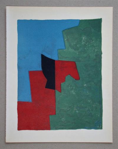 Serge POLIAKOFF - Composition rouge, verte et bleue, 1961 - Lithographie originale 2