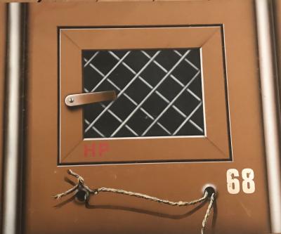 Peter KLASEN - Container avec grillage, 1979 - Gouache sur carton 2