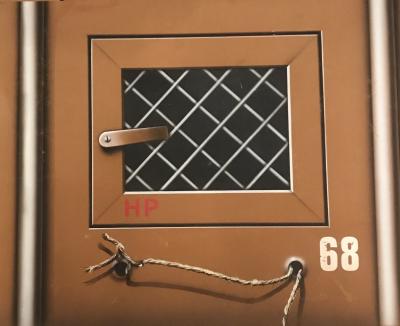 Peter KLASEN - Container avec grillage, 1979 - Gouache sur carton 2