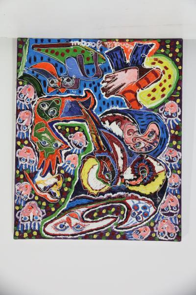 Danielle JACQUI - Visage aux cent visages - Huile sur toile 2