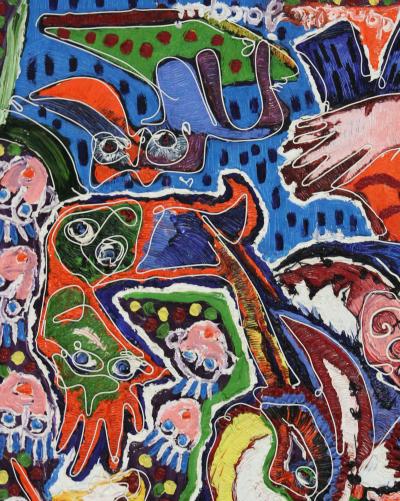 Danielle JACQUI - Visage aux cent visages - Huile sur toile 2
