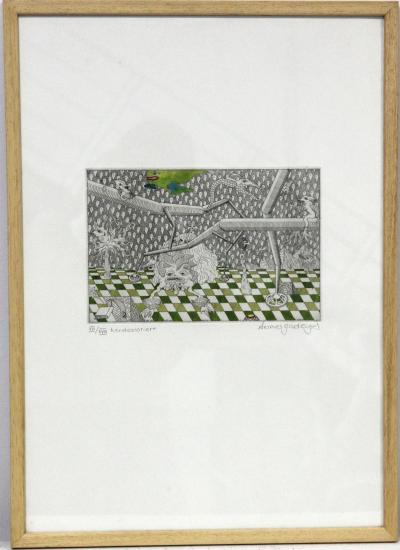 Werner GADLIGER - (L)andcloriert - Gravure signée au crayon 2