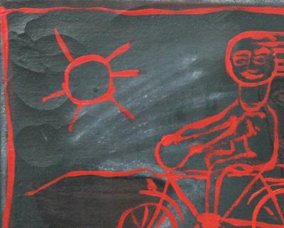 Didier CHENU - La bicyclette - Acrylique sur toile 2