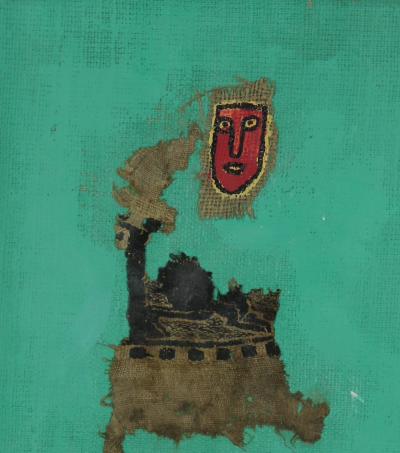 Jean-Joseph SANFOURCHE - Broderie copte du 5ème siècle - Acrylique sur toile de jute 2