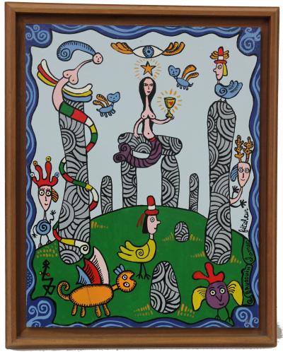 Jean-Paul BAUDOIN - Le Chaman féticheur, 2000 - Acrylique sur panneau 2