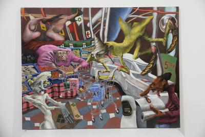 Vincent LACROIX - Epouvantail à la pipe, 2021 - Huile sur toile 2