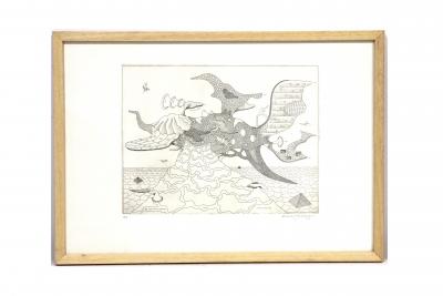 Werner GADLIGER - Fur Alex + Colette - Gravure signée au crayon 2