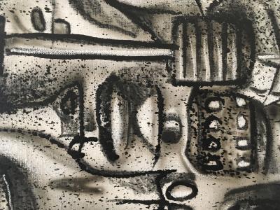 Jone HOPPER  - Le guerrier - Technique mixte sur toile 2