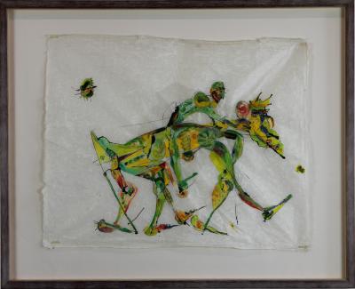Charles KEELING LASSITER  - Le cavalier - Aquarelle 2
