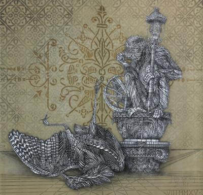 Monkeybird - Sans titre - peinture aérosol sur toile 2