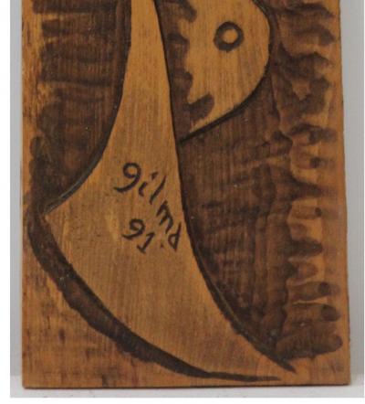 Gilma - Nue enceinte - Bois sculpté 2