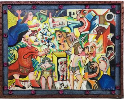 Mario CHICHORRO - Personnages - Acrylique sur aggloméré de bois 2