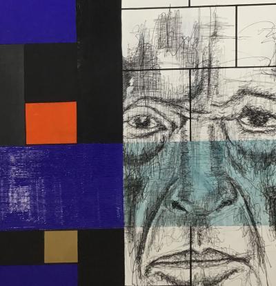 Patrick ZEVACO - Pierre Soulages / 02 - Acrylique sur toile 2