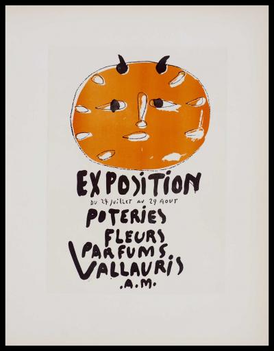 Pablo PICASSO (d’après) - Exposition poteries fleurs parfums Vallauris, 1959 - Lithographie 2