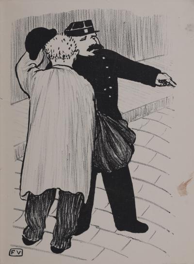 Félix VALLOTTON -  Le renseignement, 1894 - Original lithograph 2