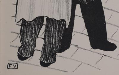 Félix VALLOTTON -  Le renseignement, 1894 - Original lithograph 2