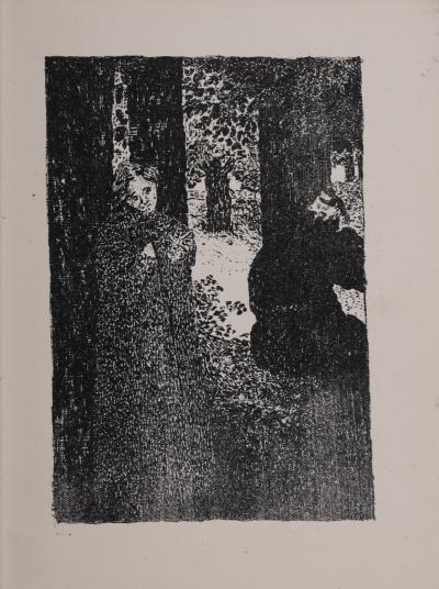 Ker Xavier ROUSSEL- Femme dans les bois, 1894 - Original lithograph 2
