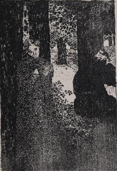 Ker Xavier ROUSSEL- Femme dans les bois, 1894 - Original lithograph 2