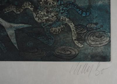 Lars BO -  La petite sirène (7/10), sorcellerie, 1977 - Gravure originale signée au crayon 2