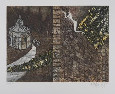 Lars BO - Jardin secret, 1984 - Gravure originale signée au crayon 2