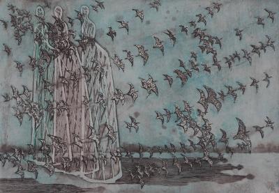 Lars BO - Dames de lumières, 1992 - Gravure originale signée au crayon 2