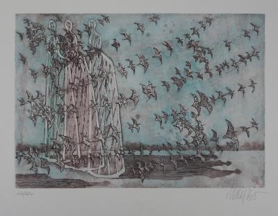 Lars BO - Dames de lumières, 1992 - Gravure originale signée au crayon 2