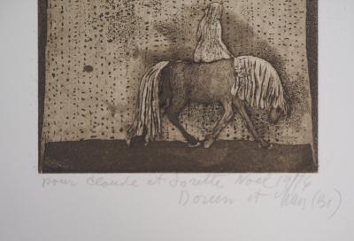 Lars BO : La tour s’enfuit, 1977 - Gravure originale signée au crayon 2